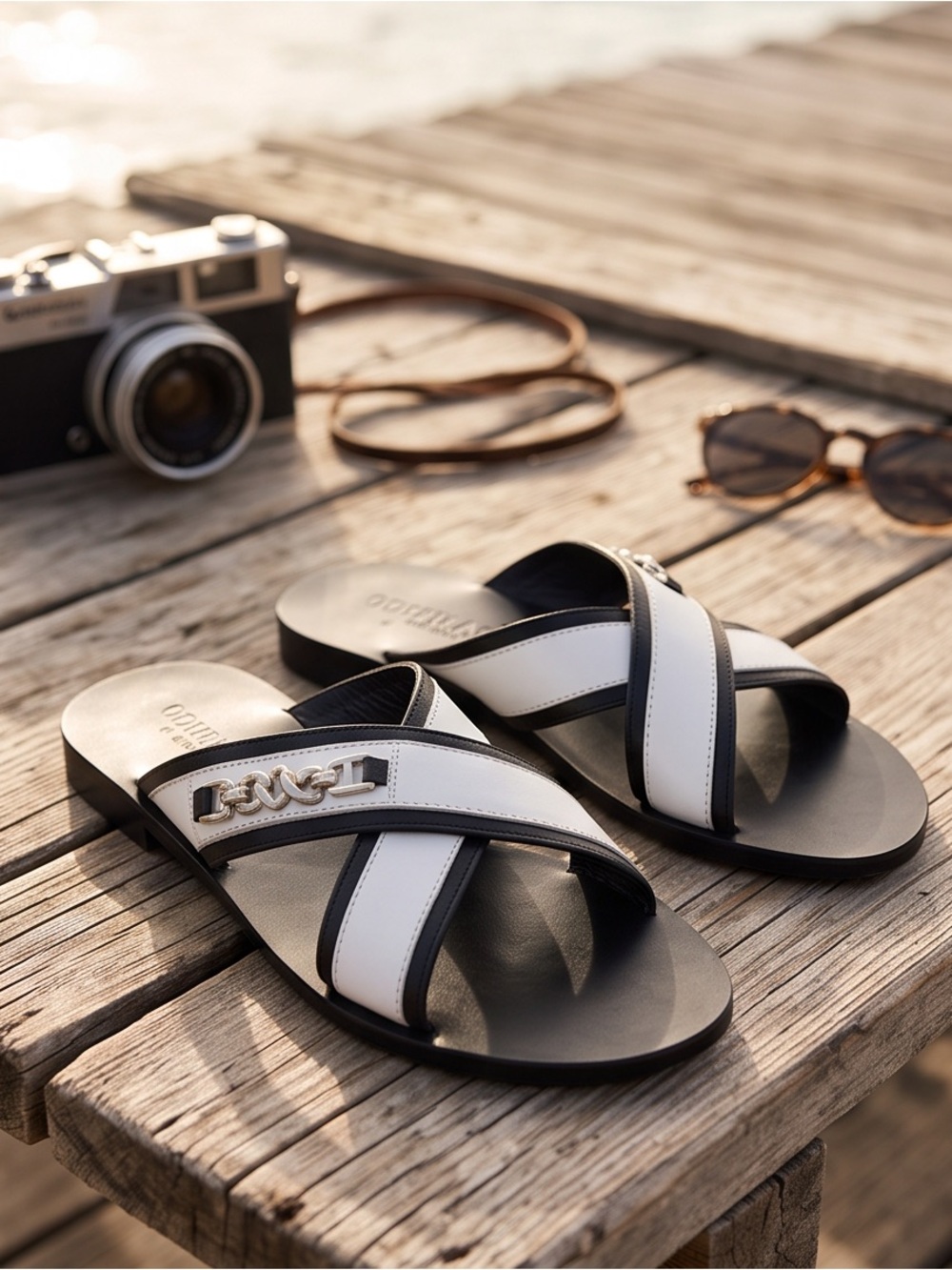 🇮🇹 GOOD MAN 🇮🇹 MEN'S LEATHER SANDALS - Picture 2 of 12